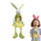 Osterhasen-Puppe, niedliche Stoffhasen für Ostern mit langem Bein, handgefertigte -Stoffhasen, Tischdekoration, 41,9 cm, Frühling-Osterdekoration für Kinder und Erwachsene