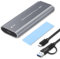 M.2 NVMe SSD Enclosure, USB 3.1 Gen 2 10Gbps NVMe Enclosure, for 2230/2242/2260/2280 M.2 NV Me SSD of M-Key or M+B Key with USB C to C and USB A to C Cables