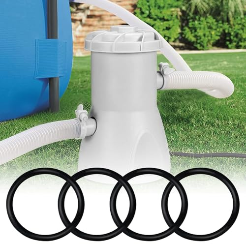 Pool O-Ringe für Intex 1-1/4 Zoll Schlauchanschluss,Dichtungsring Poolpumpe Pool Zubehör,Pool Gummi Dichtringe Unterlegscheiben Runde Dichtung,Dichtungsringe für 330 530 1000 GPH Filterpumpe (4)