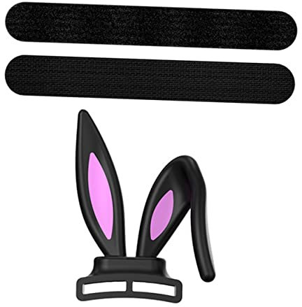 LABRIMP Bunny Ears Headphone Decor Adorable Silicone Headset Attachment for Gaming Cosplay Lightweight Easy to Install Bunny Ear Accessory