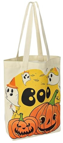 GTYARYUA Stofftasche Halloween, Halloween Tragetaschen Süßes, Halloween Tasche, Süßigkeiten-Einkaufstasche, trick or treat bag, Wiederverwendbare Taschen, für Kind Süßes oder Saures & Partyzubehör