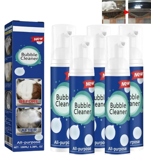 Highly Effective Oil Breakdown Foaming Spray, Oven And Grill Cleaner Heavy Duty Non Toxic Fume Free, Stove Clean For Gas Stove Top, Cabinet Cleaner Degreaser, Oil Stains Clean Up Kitchen (5)