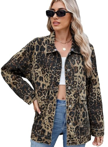 aromm Femme Oversize Mi Longue Denim Veste Manches longues Jean Tenues