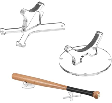Baseballschlägerständer – zentrale Vitrine, 2 Regale für Baseballschläger, Acryl-Organizer für Softball-Schläger, geeignet für 20,3 cm (8 Zoll), Trainingsmitte für Erholung