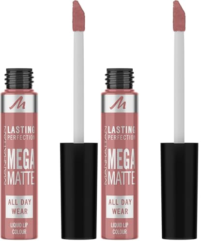 Manhattan Lasting Perfection Mega Matte Liquid Lip Colour 110 (Packung mit 2)