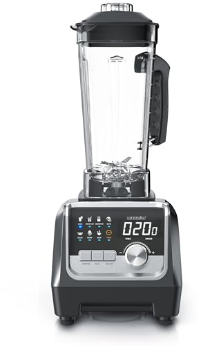 Arendo – Standmixer 2000 Watt - Hochleistungsmixer Edelstahl - 2 Liter Fassungsvermögen – mit Display - 9 Geschwindigkeitsstufen – hochwertige Edelstahl-Messereinheit – 3 voreingestellte Programme