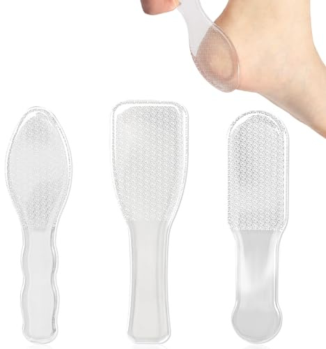3Pcs Nano Glass Foot File for Hard Skin Remover Foot, Highly Effective Callus Remover for Feet, Dead Skin Remover for Feet, Professional Pedicure Tool for Soft & Smooth Heels (White)