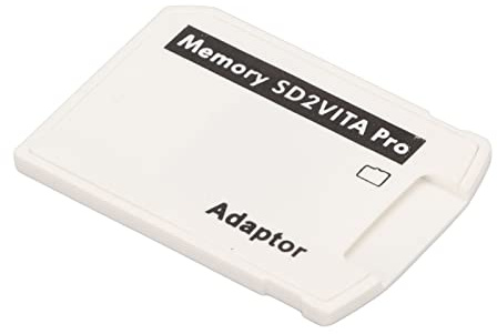 RASTKY SD2VITA Speicherkartenadapter, Kompatible Geräte für HENkaku, 20–30% Schnelleres Laden, Speicherkartenadapter für, Weißes ABS-Material für PS TV