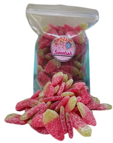 Vegan Giant Fizzy Strawberries - 1 Kg Bulk Pack - Assorted Sweet Pick and Mix for Parties, Gifts, and Sharing By Sweetish