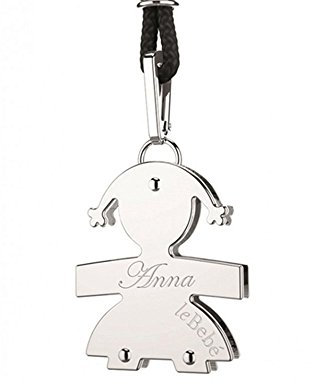 Ciondolo LeBebè Femminuccia piccola in oro bianco 9kt LBB008