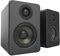 Kanto YU2 Powered Desktop Speakers | 3 Composite Drivers | 3/4 Silk Dome Tweeter | Class D Amplifier | 100 Watts | Built-in USB DAC | Subwoofer Output | Matte Black | Pair