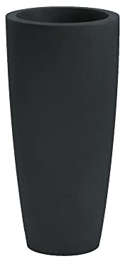 hydroflora 63001215 Maceta Alta Nicoli Talos Matt diámetro 33 cm, Altura 70 cm, Antracita Mate