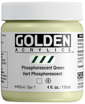 Golden Acrylic 4 Oz Phosphorescent Green