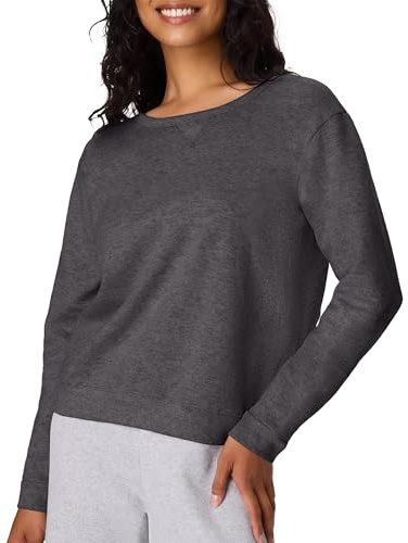 Hanes Women's EcoSmart Crewneck Sweatshirt, Slate Heather, XX-Large