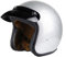Woljay 3/4 Offener Sturzhelm, Helmet Motorrad-Helm Jet-Helm Scooter-Helm Halbhelme Motorrad Helm Flat Silber (M)