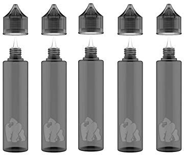 Chubby Gorilla LDPE 60 ml Einhorn Flaschen 5 Stück schwarz