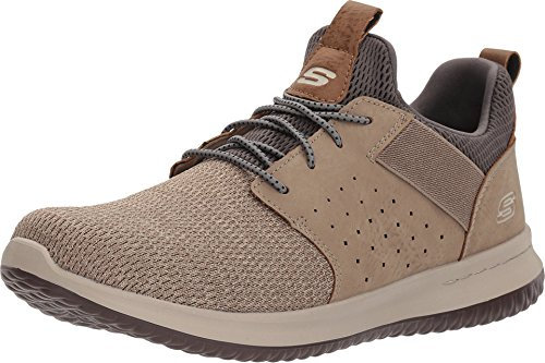 Skechers Herren Classic Fit-delson-Camden Sneaker, Taupe, 48.5 EU Weit