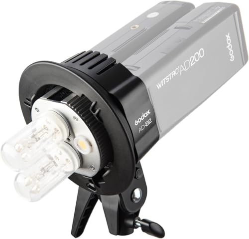 Godox AD-B2 Dual Power Flash Bracket for AD200 Pro II, AD200 Pro, AD200, Combines 2x 200Ws Flashes to Achieve 400Ws Output, Bowens S-Type Mount, 5/8 Stand Adapter, Ideal for Studio and Outdoor