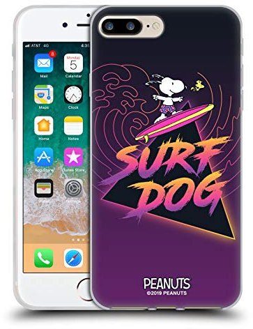 Head Case Designs Offizielle Peanuts Surfer Hund Snoopy Aloha Disco Gel Handyhülle Hülle [Militärischer Schutzgrad] Kompatibel mit Apple iPhone 7 Plus/iPhone 8 Plus