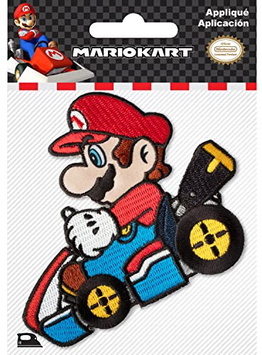 Simplicity Nintendo Mario Kart Aufnäher zum Aufbügeln, 8,6 x 9,9 cm