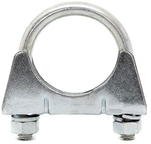 100mm Heavy Duty Exhaust Clamps U Clamps for Exhaust U Bolts for TV Aerial Pipe (Pack of 2) F10B