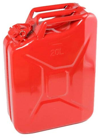 Opticare 20 Litre Red Metal Jerry Can (UN Approved, GS/TUV Certification)