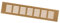 60x300mm Air Vent Cover - Aluminium Ventilation Grille - Gold Furniture Grill for Door, Wardrobe, Radiator