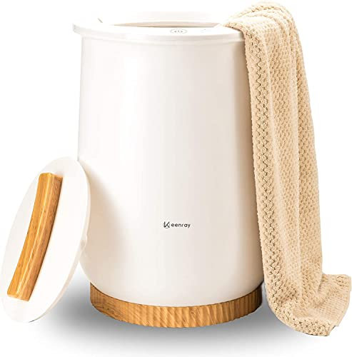 Keenray Cubo Calientatoallas, Electrico Aquecedor Toallas Casa de Baño, Calentador de Toallas con Control de 1 Botón, Apagado Automático, Apto para Dos Albornoces Grandes, Mantas, Pijamas y Más