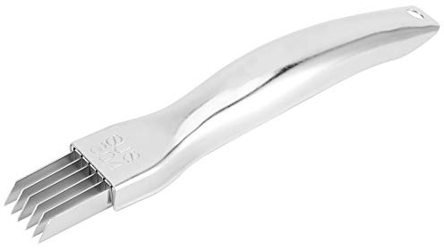 Zwiebelhacker mit Deckel - Rostfreier Stahl Shred Silk The Knife Zwiebelschneider FrüHlingszwiebelmesser FrüHlingszwiebelschneider Allesschneider Reibe Schneller Chopper füR die KüChe