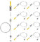 Mlysnd Cavo Fune, 8 Pezzi Lampadario Corda Porta Lampadina per Plafoniere a LED, Lampadari, Cartelloni Pubblicitari, Appendiabiti (1 M)