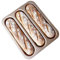 CANDeal Plaque à Pain Perforée 3 Baguettes Plaque Moule Anti-adhésif Réversible pour Biscuits Pâtisserie