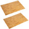Bambus-Badematte, Badezimmerteppich, Boden, Holz, Dusche, Badewanne, wasserdicht, rutschfest, natürliches Zubehör, 40,6 x 61 cm, leicht zu reinigen, 2 Stück