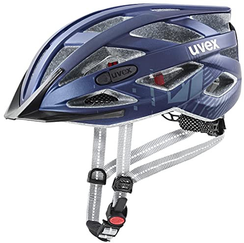 uvex City i-vo - Leichter City-Helm für Damen und Herren - individuelle Größenanpassung - inkl. LED-Licht - deep Space matt - 52-57 cm