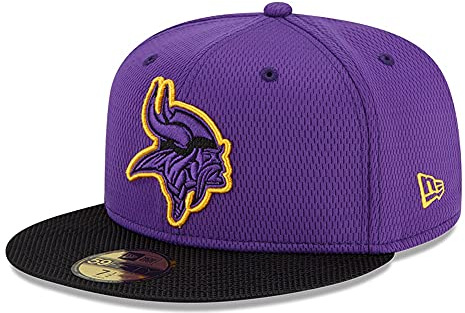 New Era 59Fifty Sideline 21 Vikings Cap Basecap Baseballcap Fitted Flat Brim NFL-Cap Minnesota Herren - Hinten geschlossen, mit Schirm Winter Herbst Frühjahr Sommer Frühling-Sommer Herbst-Winter - 7