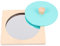 jojofuny Montessori Baby Holzpuzzle Mit Spiegel Blau PäDagogisches Steckpuzzle FüR Tummy Time Und Selbstwahrnehmung FöRdert KreativitäT
