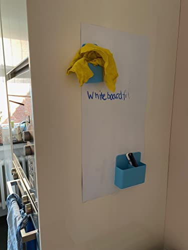 Whiteboard Folie | Zuschnitte nach Maß | selbstklebend beschreibbar abwischbar | Eisenfolie Ferrofolie WEIß | Whiteboard Tafelfolie magnetisch wiederbeschreibbar | Haftgrund für Magnete (100 x 30 cm)