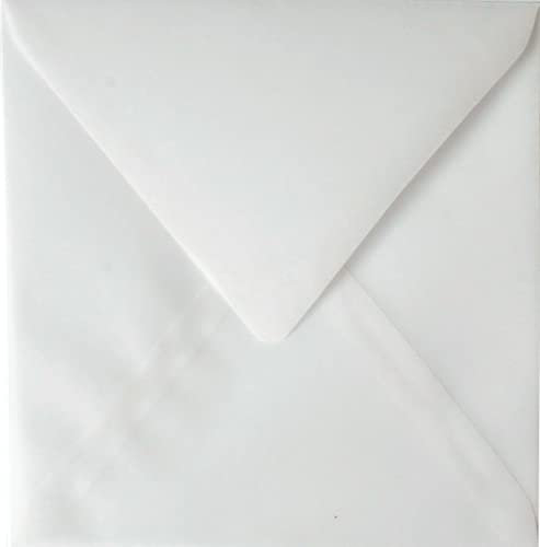 Netuno 500 Brief-Umschläge transparent quadratisch 153x 153 mm 110g Golden Star quadratische Briefumschläge durchsichtig elegant für Einladungs-Karten Hochzeits-Karten Geburtstags-Karten Weihnachten