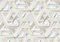 wandmotiv24 Fototapete 3D Optik Muster weiß gold, 400 x 280 cm - selbstklebende Strukturtapete, Wanddeko, Wandbild, Wandtapete, Vintage Knoten grau M6707