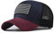 Sporty Trucker Mesh Baseballcap U.S.A. Flag Fahne USA Vintage Style Used Washed Look Retro Amerika (Navy/rot)
