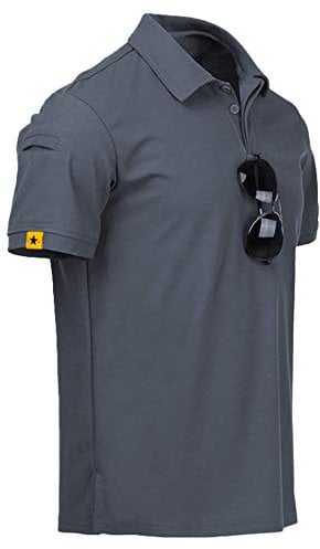 JACKETOWN Polo Shirt Uomo Manica Corta Asciugatura Rapida Traspirante Tennis Polo Shirt Camicie Estate per Uomo Button Front T-Shirts Sport Shirt Basic Regular Fit Golf Shirt