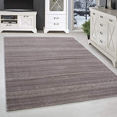 SIMPEX Kurzflor Teppich, Einfarbig, Beige, 240 x 340 cm, moderner Stil, Pflegeleicht, Teppich Wohnzimmer, Schlafzimmer