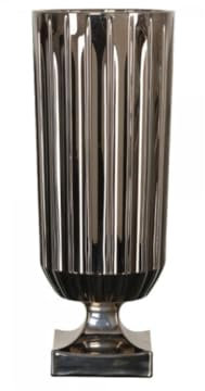 Nachtmann Spiegelau Vase in Platin auf Fuß 40 cm Minerva