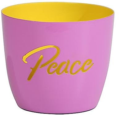 Seaside No.64 - Party Windlichter Baltic aus Metall mit ausgestanzten Schriftzügen - Verschiedene Farbkombinationen für Teelichter & Stumpenkerzen in Haus und Garten (Peace - lila, gelb)