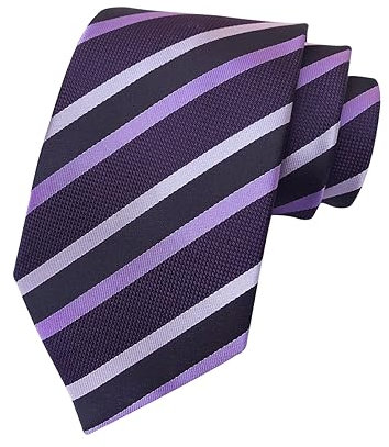 marysgift Wedding Ties for Men Purple Tie - Men's Striped School Classic Silk Ties Fashion Jacquard for Neck Tie Formal 523