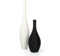 Designer Vasen-Set – Dekorative Blumenvasen aus Bio-Kunststoff (Weiß & Schwarz)