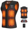 KEMIMOTO Women's Heated Gilet, Rechargeable USB Heated Vest with 3 Stalls Adjustable Temperature, Electric Thermal Vest with 6 Heating Zones for Motorcycles Outdoor(Battery Pack Included)