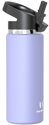 Super Sparrow Water Bottle Insulated - 750ml - Wide Mouth Metal Bottle - Wide Mouth SwivelSip Flask - BPA Free, Leak Proof - Ergonomic Straw Water Bottles for Work, Gym, Travel, Sports
