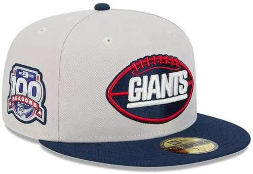 New Era Herren Mütze New York Giants 2024 Sideline Historic 59FIFTY Fitted Hat Stone/Navy