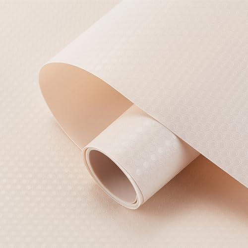CREATCABIN Shelf Liner Kitchen Drawer Liners Cabinet Mats Non Adhesive EVA Shelf Liners Non-Slip Washable Waterproof Oilproof Pad Protectors for Fridge Pantry Closet Cupboard Pink 11.81x59.05Inch