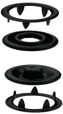 Druckknöpfe Jersey wählbar 8,5 mm bis 21 mm 100 Stück Jersey Snaps Metallknöpfe Nähzubehör Buttons (Schwarz, 21 mm)